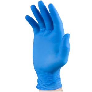Medium ArmorTouch® Blue Nitrile Powder Free Disposable Gloves (Box of 100)